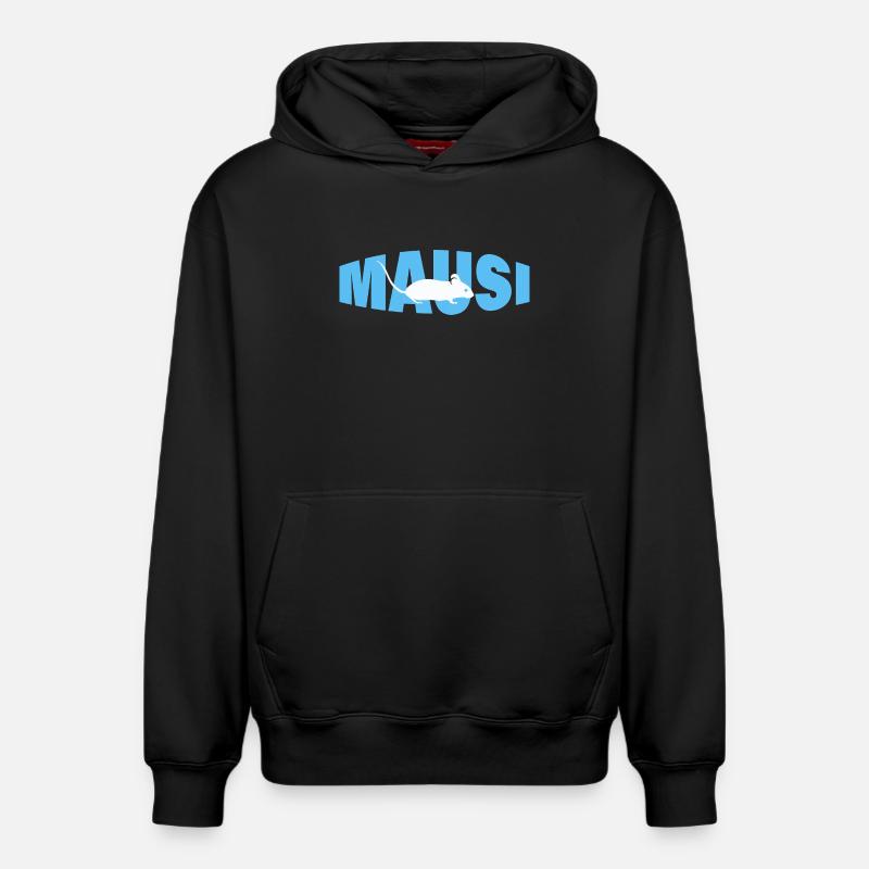 Mausi - Sweat à capuche unisexe décontracté en coton biologique – de SPREAD - noir