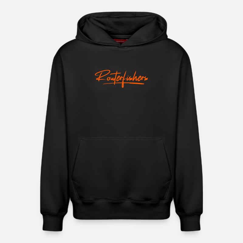 Routerfishers Classic 2 - Sweat à capuche unisexe décontracté en coton biologique – de SPREAD - noir