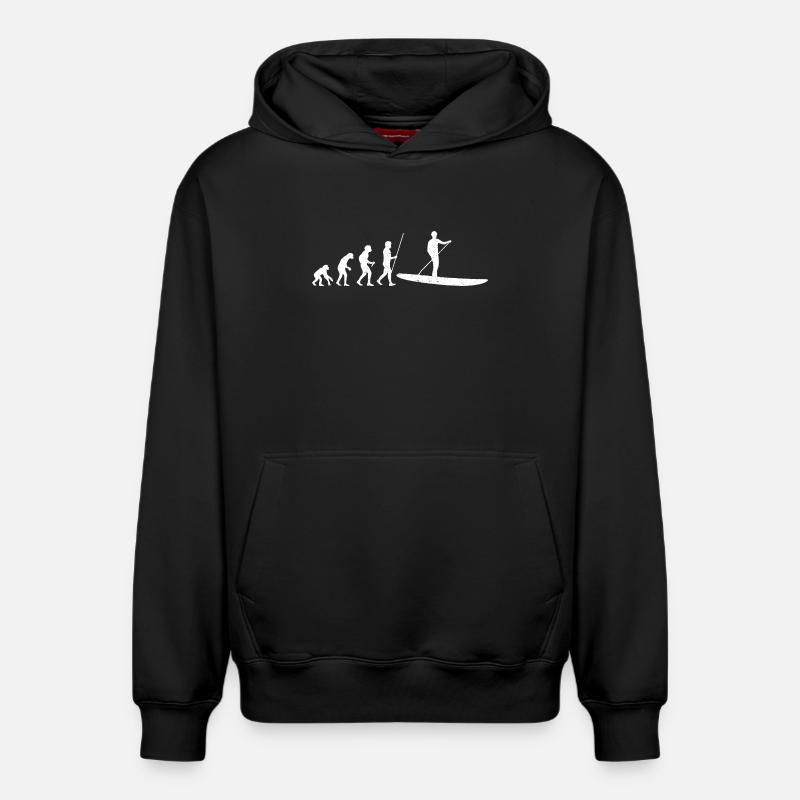 Évolution SUP - Sweat à capuche unisexe décontracté en coton biologique – de SPREAD - noir
