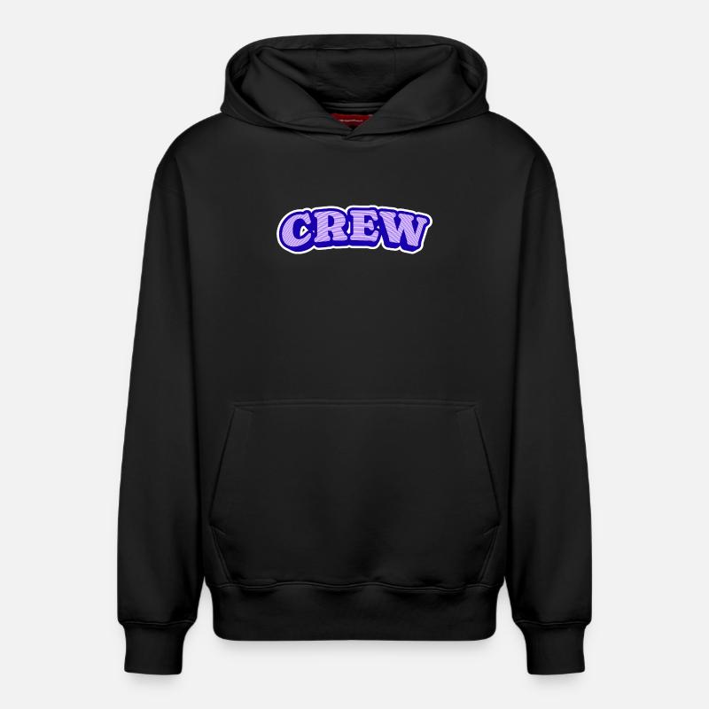 ÉQUIPAGE VIOLET - Sweat à capuche unisexe décontracté en coton biologique – de SPREAD - noir