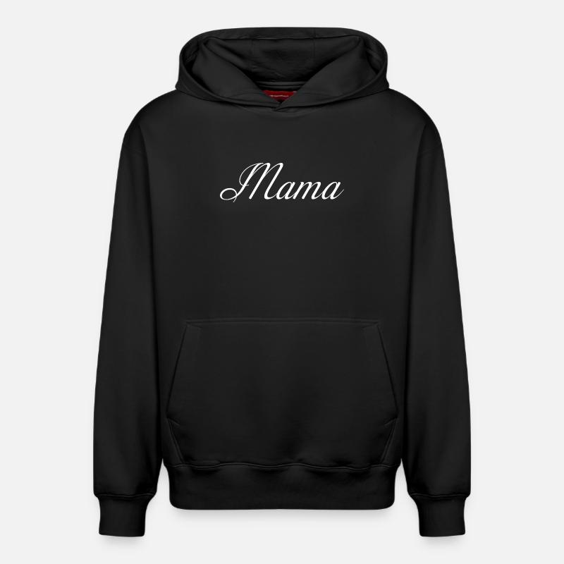 Mama Script Élégance - Sweat à capuche unisexe décontracté en coton biologique – de SPREAD - noir