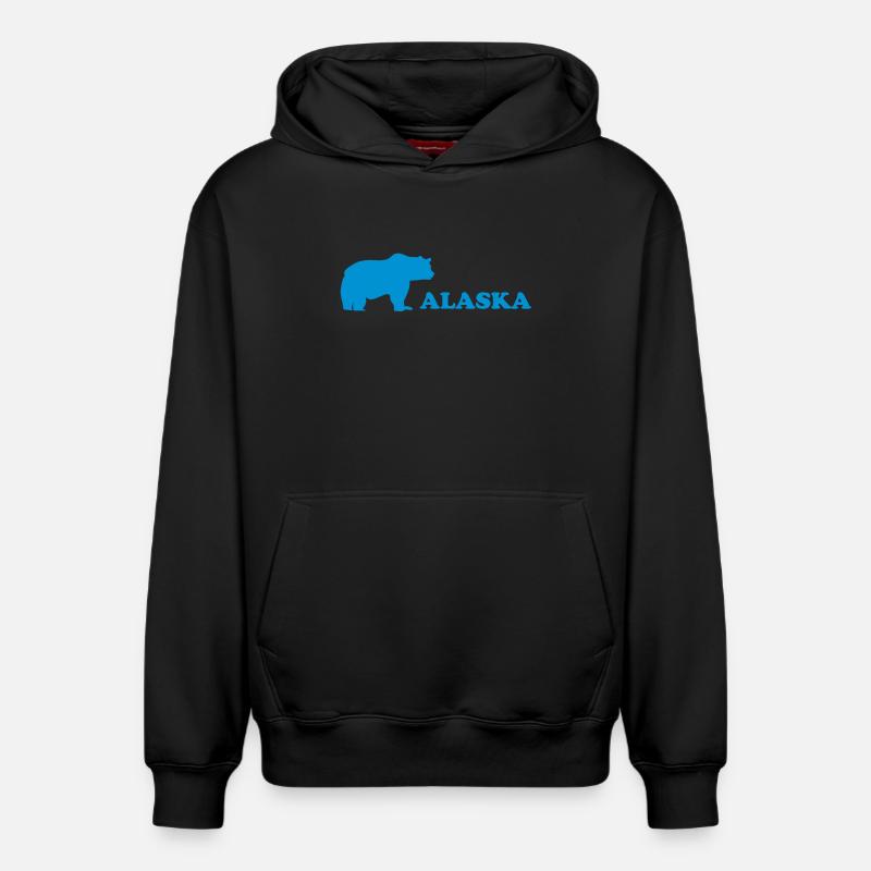 alaska - Sweat à capuche unisexe décontracté en coton biologique – de SPREAD - noir