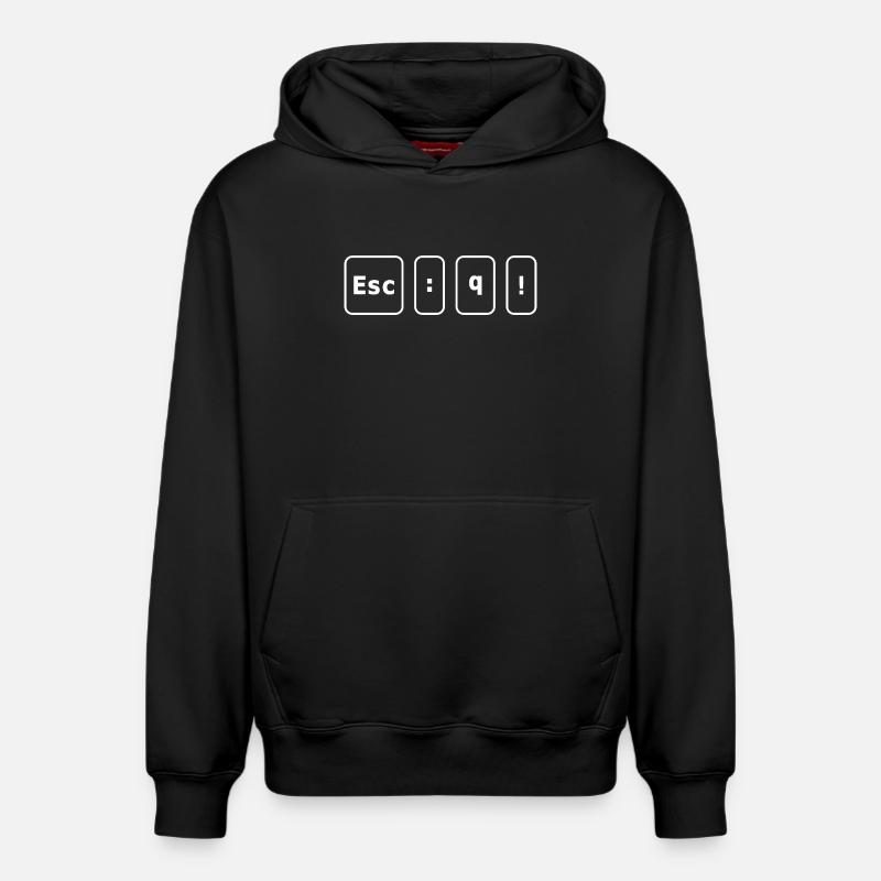 Code d’échappement Vim - Sweat à capuche unisexe décontracté en coton biologique – de SPREAD - noir