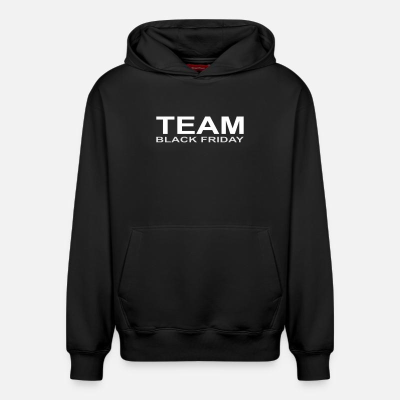Team black friday - Sweat à capuche unisexe décontracté en coton biologique – de SPREAD - noir
