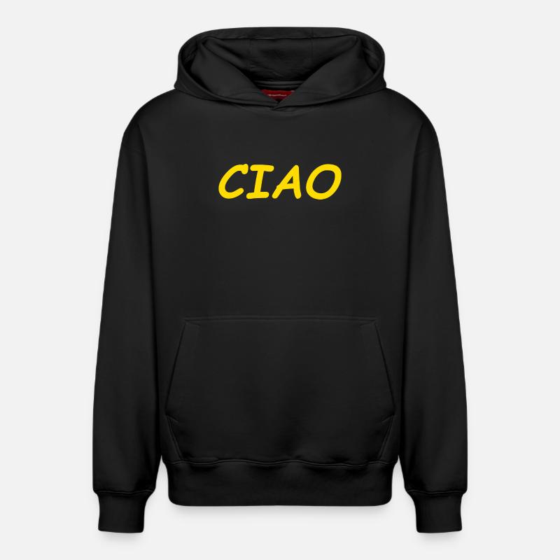 CIAO - Sweat à capuche unisexe décontracté en coton biologique – de SPREAD - noir