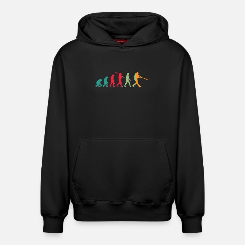 Basketball Evolution - Relaxed Unisex Organic Hoodie – von SPREAD - Schwarz