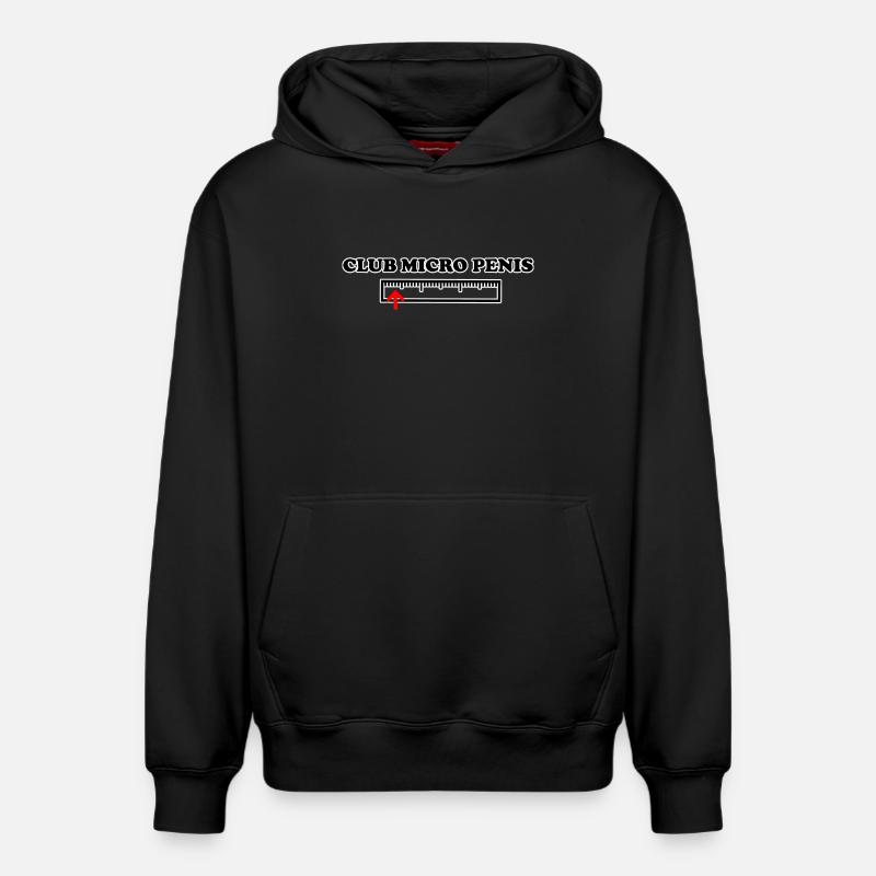 Micro pénis - Sweat à capuche unisexe décontracté en coton biologique – de SPREAD - noir