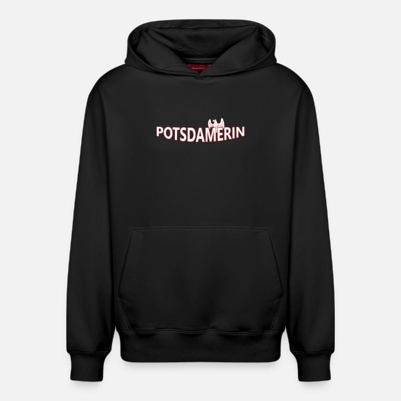 Potsdamer - Sweat à capuche unisexe décontracté en coton biologique – de SPREAD - noir