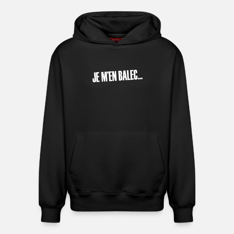 Je m'en balec... - Sweat à capuche unisexe décontracté en coton biologique – de SPREAD - noir