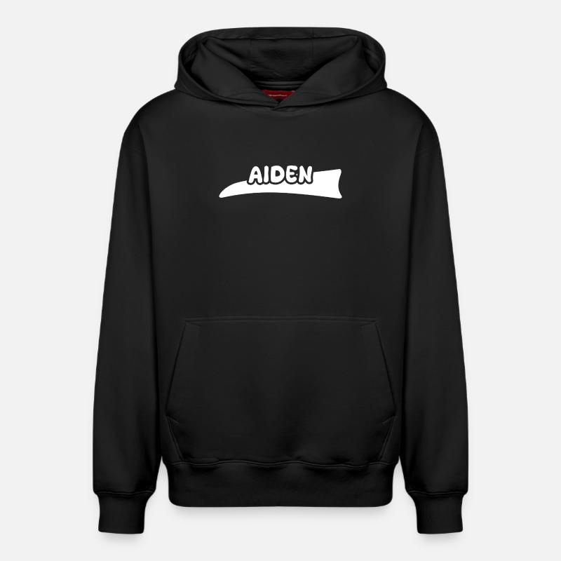 Cadeau pour Aiden - Sweat à capuche unisexe décontracté en coton biologique – de SPREAD - noir
