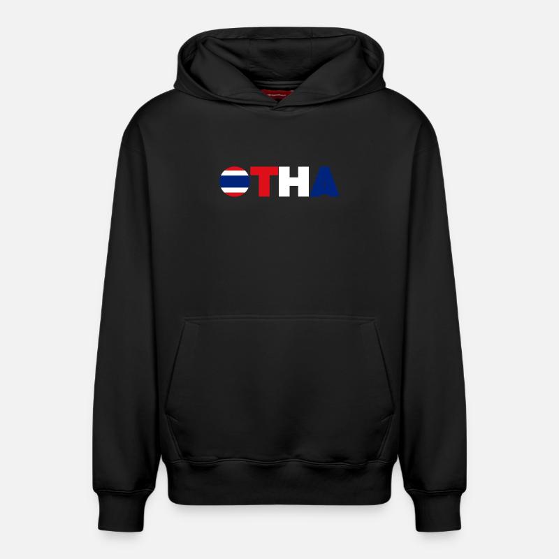 Thaïlande - Sweat à capuche unisexe décontracté en coton biologique – de SPREAD - noir