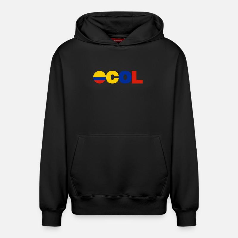 Colombie - Sweat à capuche unisexe décontracté en coton biologique – de SPREAD - noir