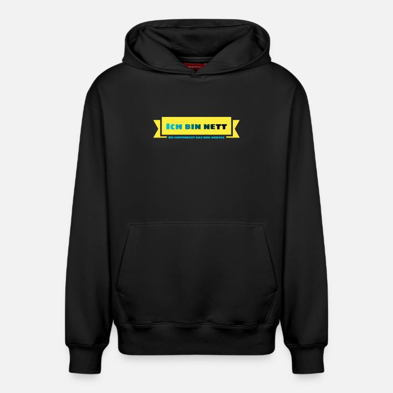 Design amusant - Sweat à capuche unisexe décontracté en coton biologique – de SPREAD - noir