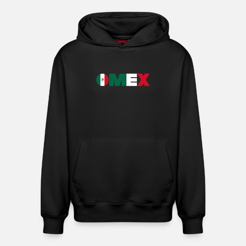 MÉXIQUE - Sweat à capuche unisexe décontracté en coton biologique – de SPREAD - noir