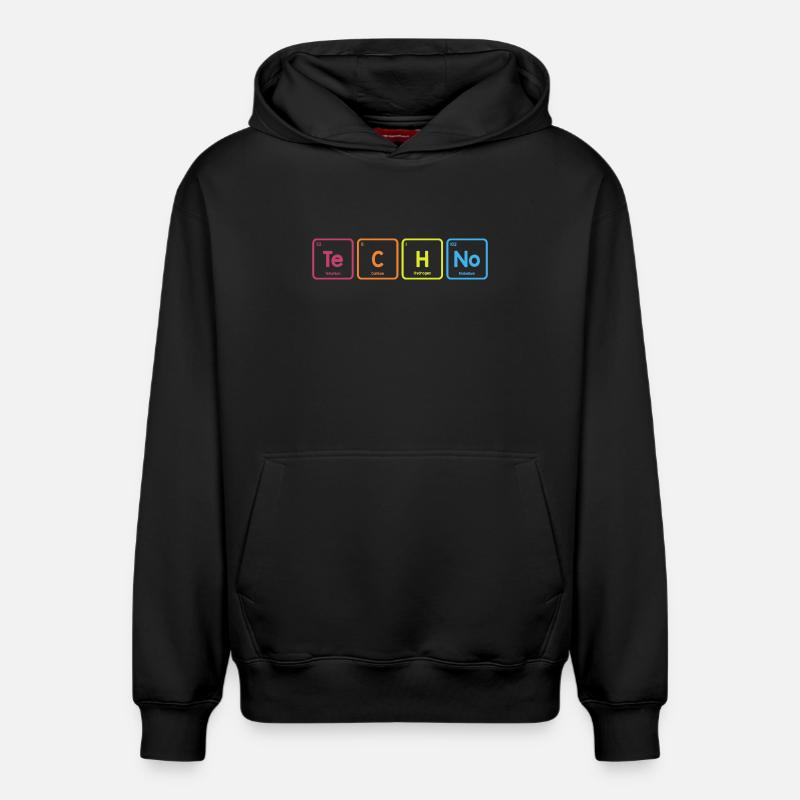 Techno-Elemente - Relaxed Unisex Organic Hoodie – von SPREAD - Schwarz
