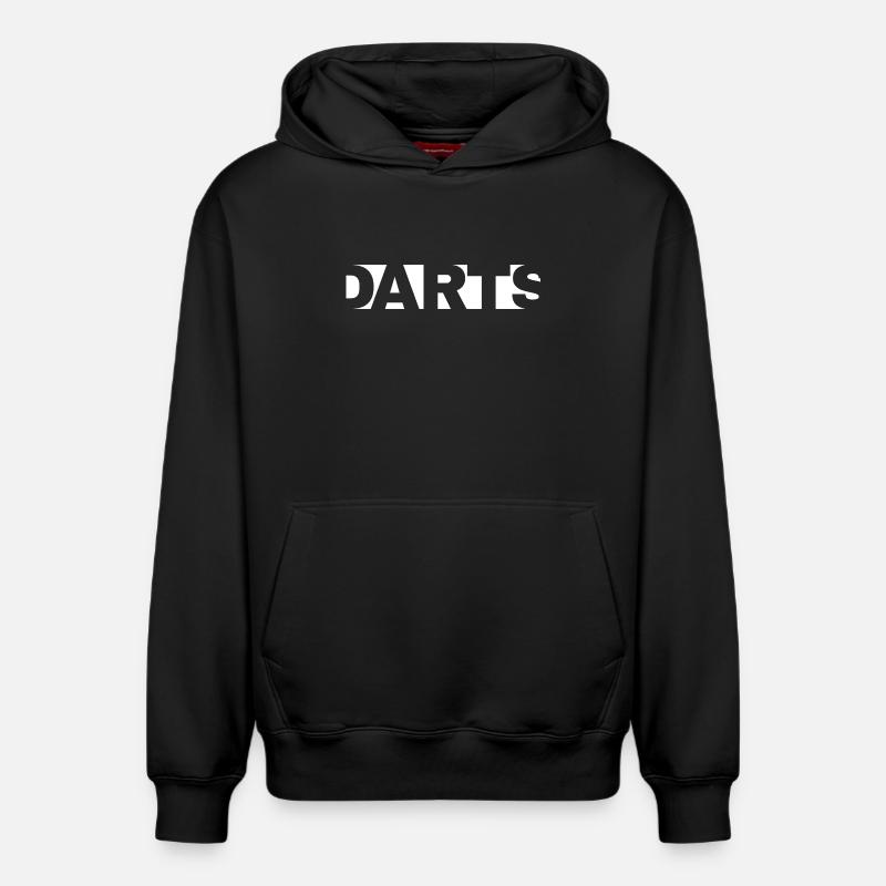 Fléchettes, fléchettes - Sweat à capuche unisexe décontracté en coton biologique – de SPREAD - noir