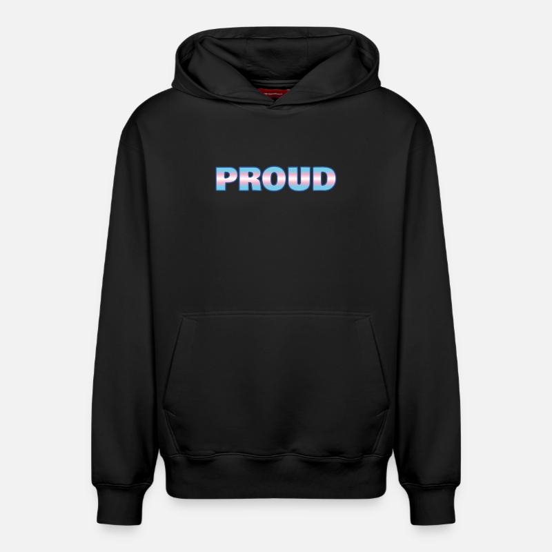 Fierté trans - Sweat à capuche unisexe décontracté en coton biologique – de SPREAD - noir