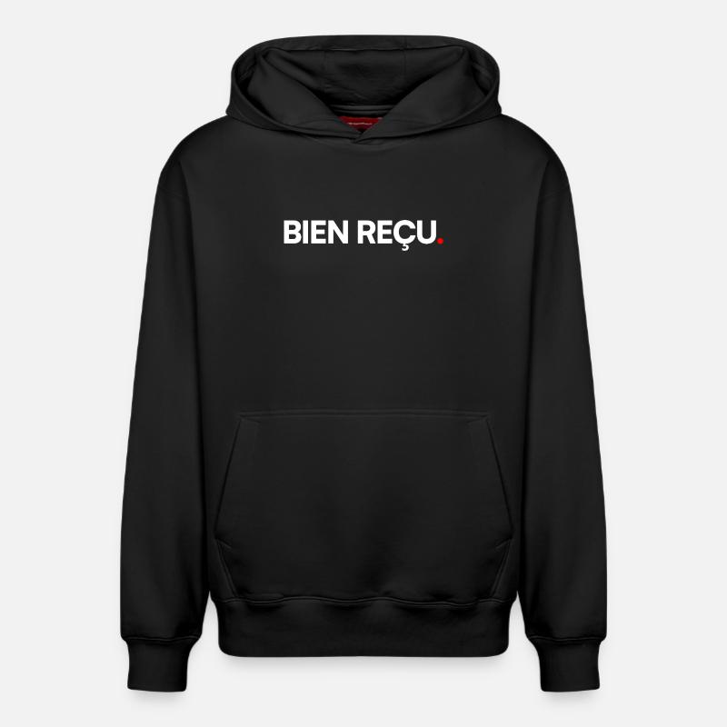 Bien reçu - Sweat à capuche unisexe décontracté en coton biologique – de SPREAD - noir