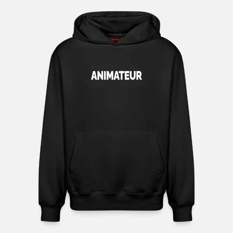 Animateur - Sweat à capuche unisexe décontracté en coton biologique – de SPREAD - noir