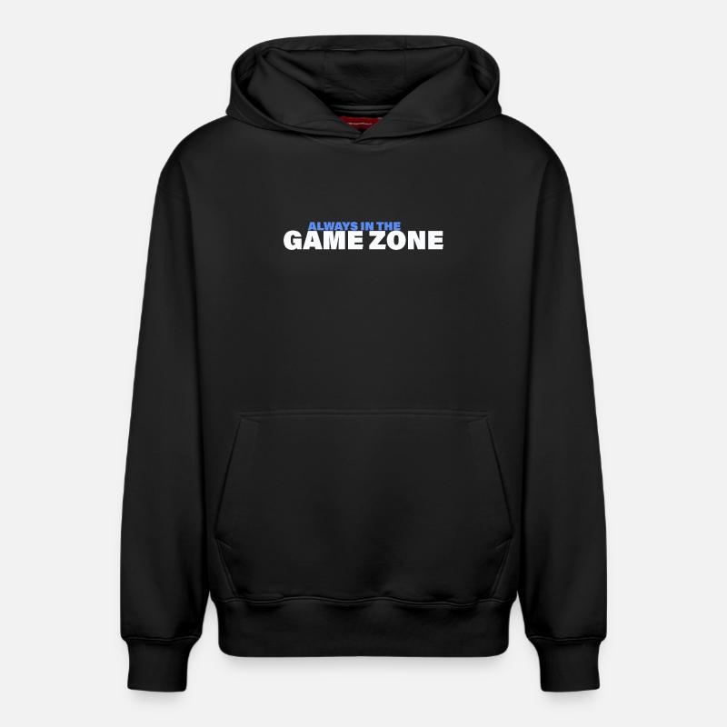 ZONE DE JEU - Sweat à capuche unisexe décontracté en coton biologique – de SPREAD - noir