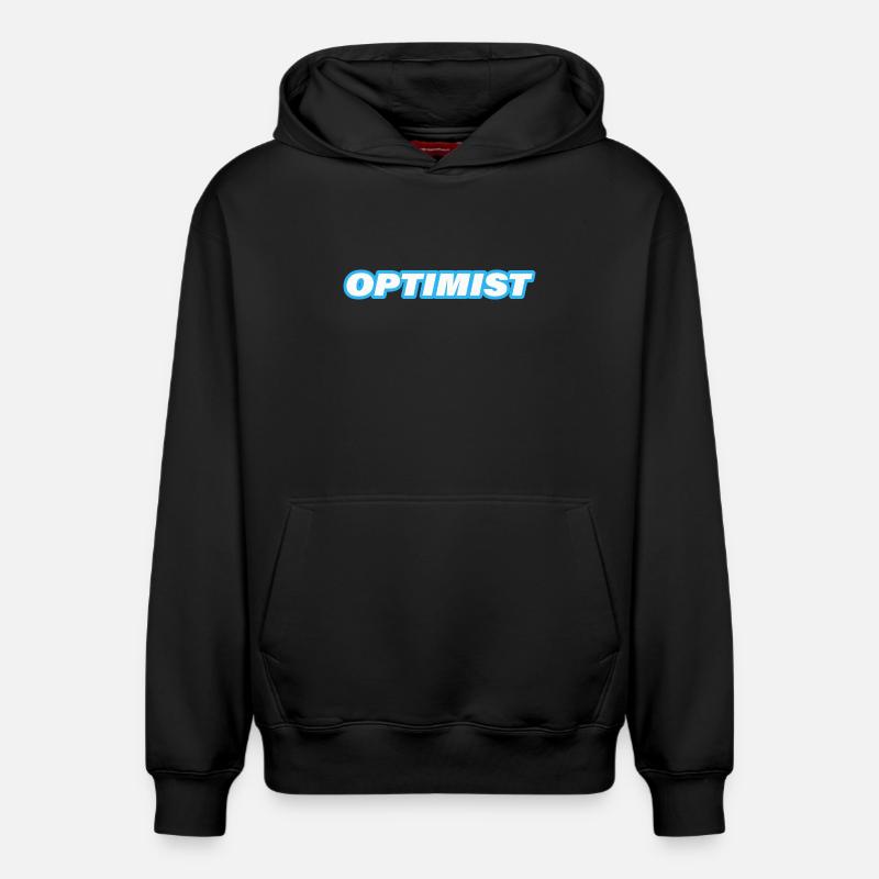 optimiste - Sweat à capuche unisexe décontracté en coton biologique – de SPREAD - noir