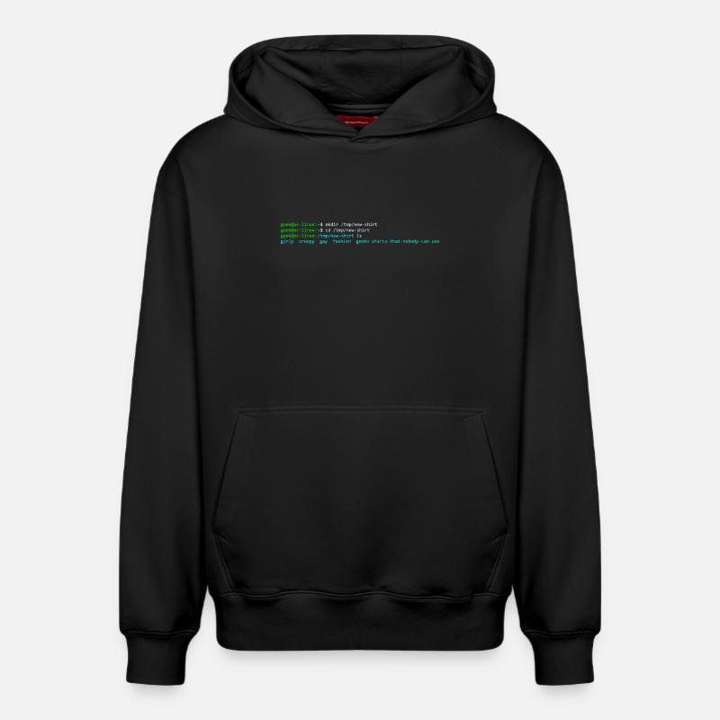 Linux-Terminal - Relaxed Unisex Organic Hoodie – von SPREAD - Schwarz