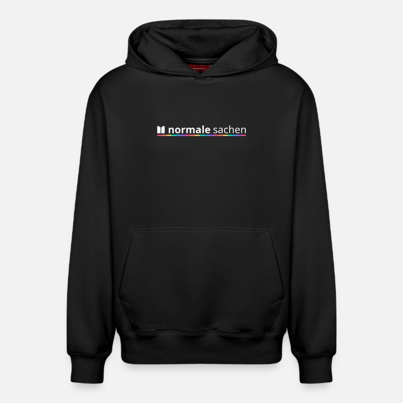 Normal Stuff Logo Arc-en-ciel - Sweat à capuche unisexe décontracté en coton biologique – de SPREAD - noir