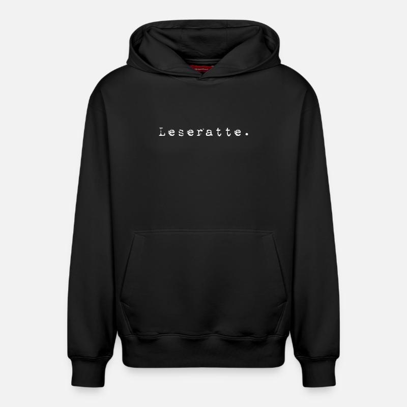 Rat de bibliothèque - Sweat à capuche unisexe décontracté en coton biologique – de SPREAD - noir