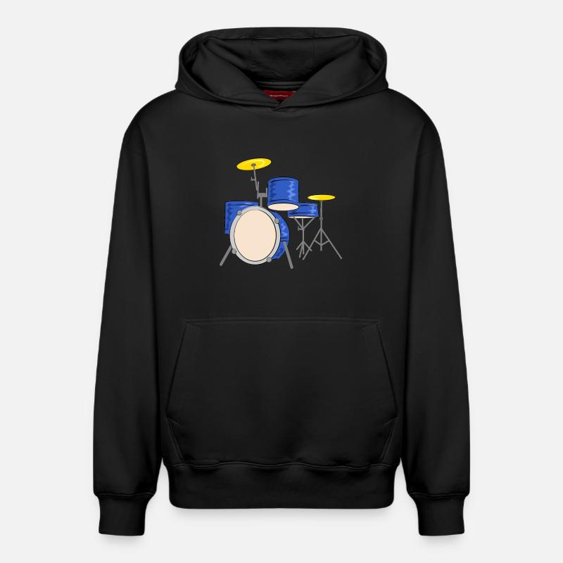 percussion - Sweat à capuche unisexe décontracté en coton biologique – de SPREAD - noir