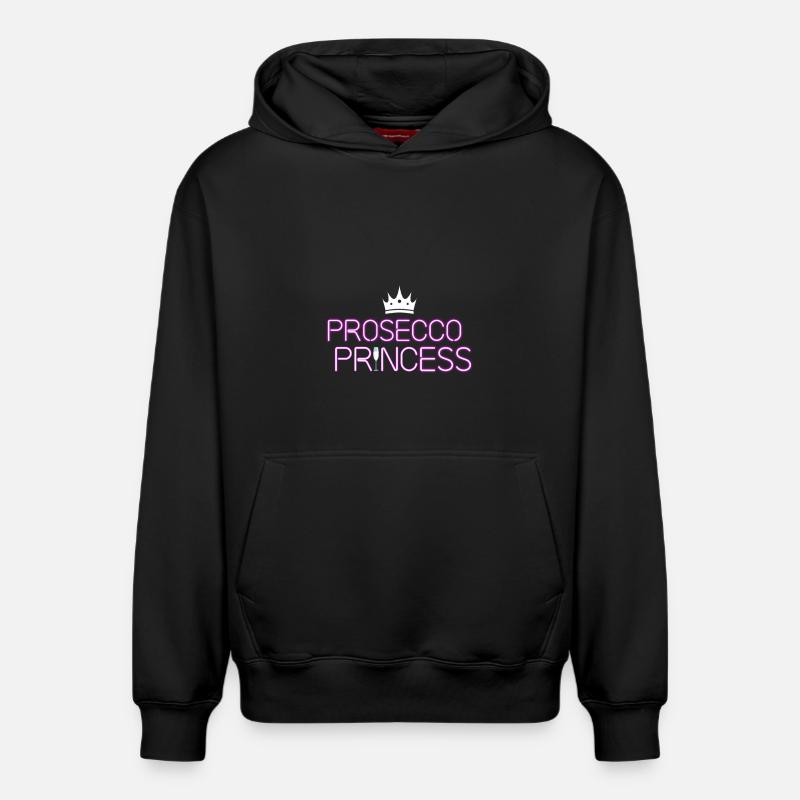 Prosecco Princesse - Sweat à capuche unisexe décontracté en coton biologique – de SPREAD - noir