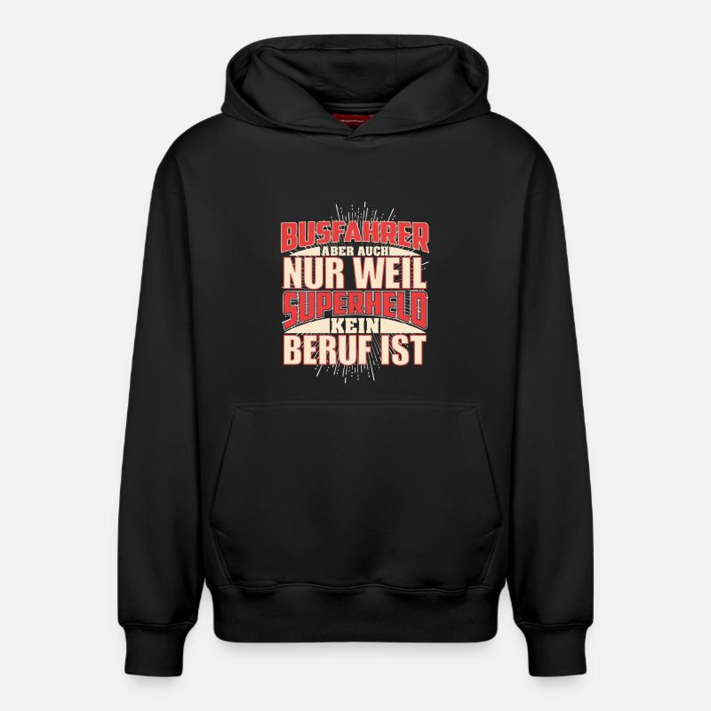 Busfahrer Superheld - Relaxed Unisex Organic Hoodie – von SPREAD - Schwarz