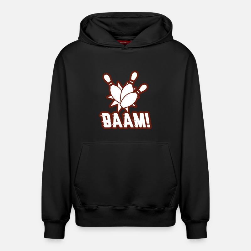 Grève de bowling - Sweat à capuche unisexe décontracté en coton biologique – de SPREAD - noir