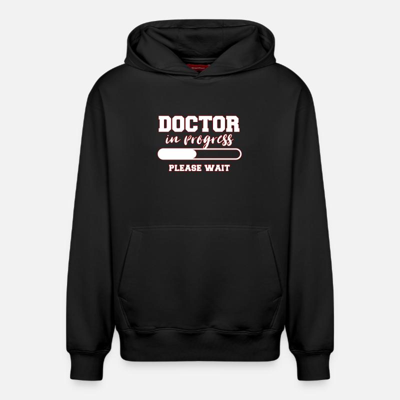 médecin - Sweat à capuche unisexe décontracté en coton biologique – de SPREAD - noir