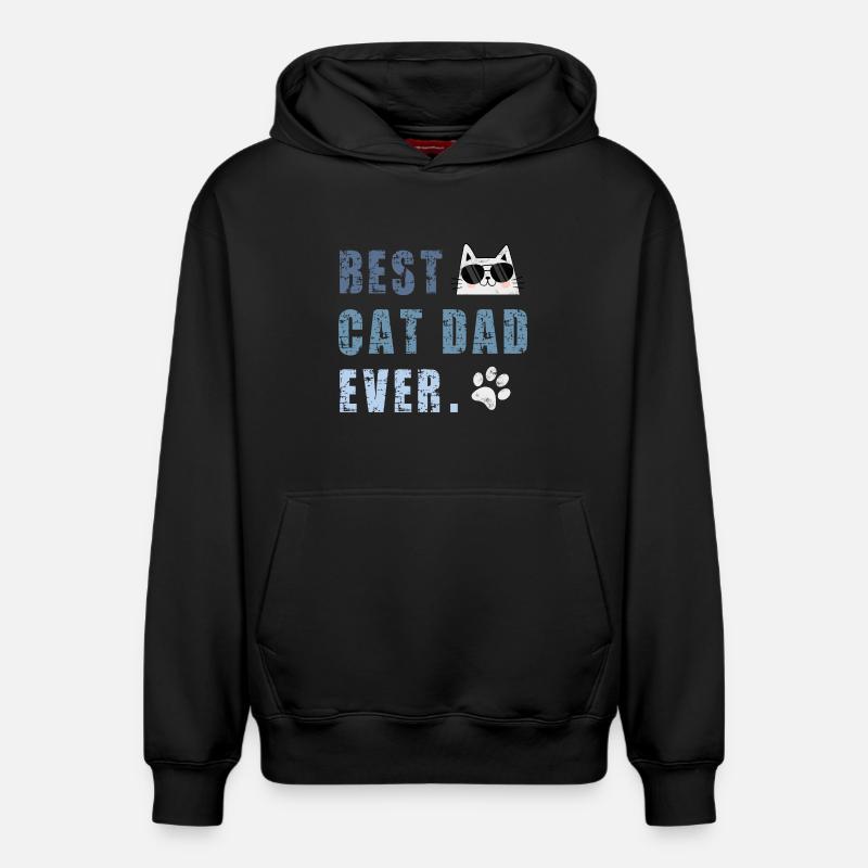 Chat Chats - Sweat à capuche unisexe décontracté en coton biologique – de SPREAD - noir