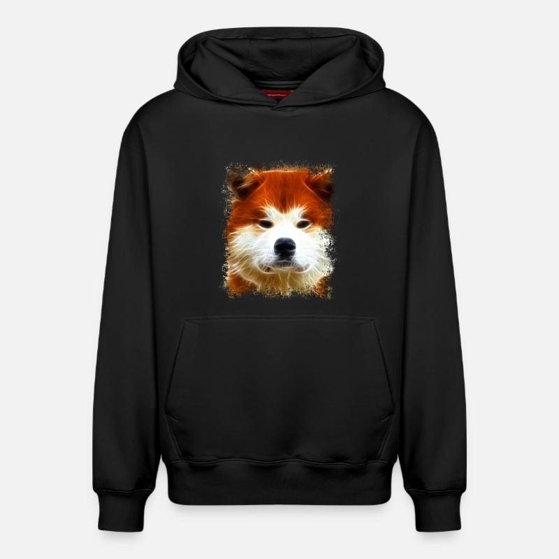 Akita - Sweat à capuche unisexe décontracté en coton biologique – de SPREAD - noir