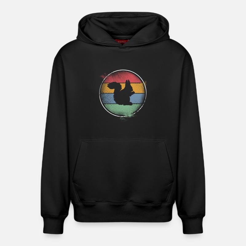 Squirrel - Relaxed Unisex Organic Hoodie – by SPREAD - black