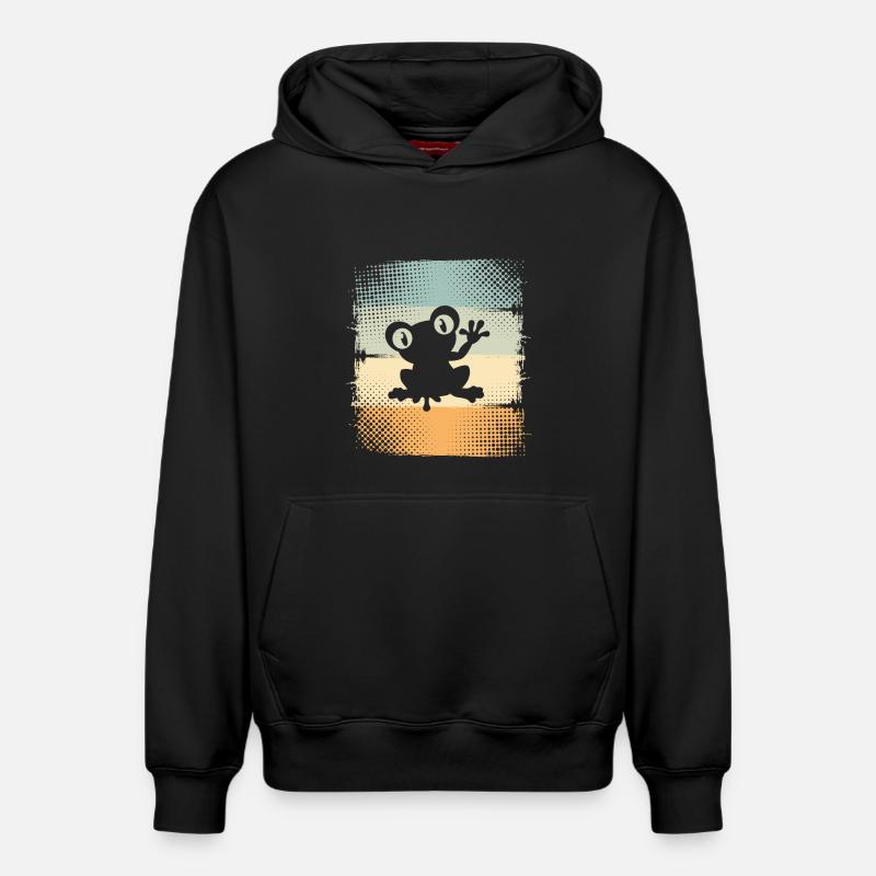 Grenouille - Sweat à capuche unisexe décontracté en coton biologique – de SPREAD - noir