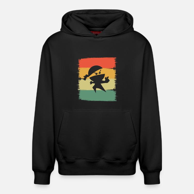 Ninja - Relaxed Unisex Organic Hoodie – von SPREAD - Schwarz