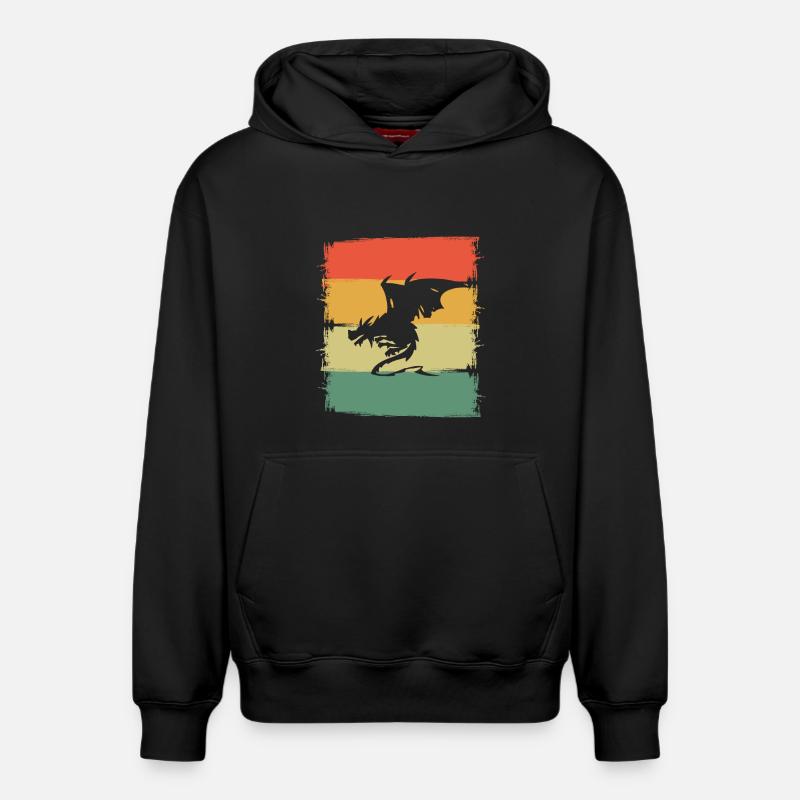 Dragon Dragon - Sweat à capuche unisexe décontracté en coton biologique – de SPREAD - noir