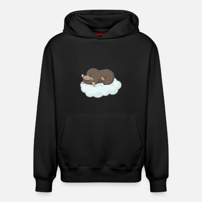 Taupe sur les nuages - Sweat à capuche unisexe décontracté en coton biologique – de SPREAD - noir
