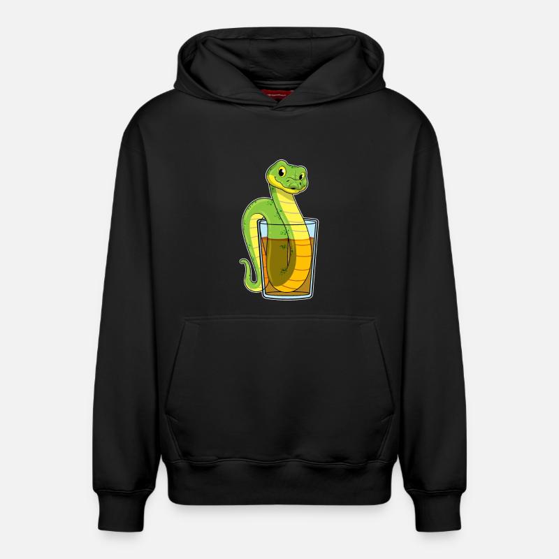 Serpent au jus - Sweat à capuche unisexe décontracté en coton biologique – de SPREAD - noir