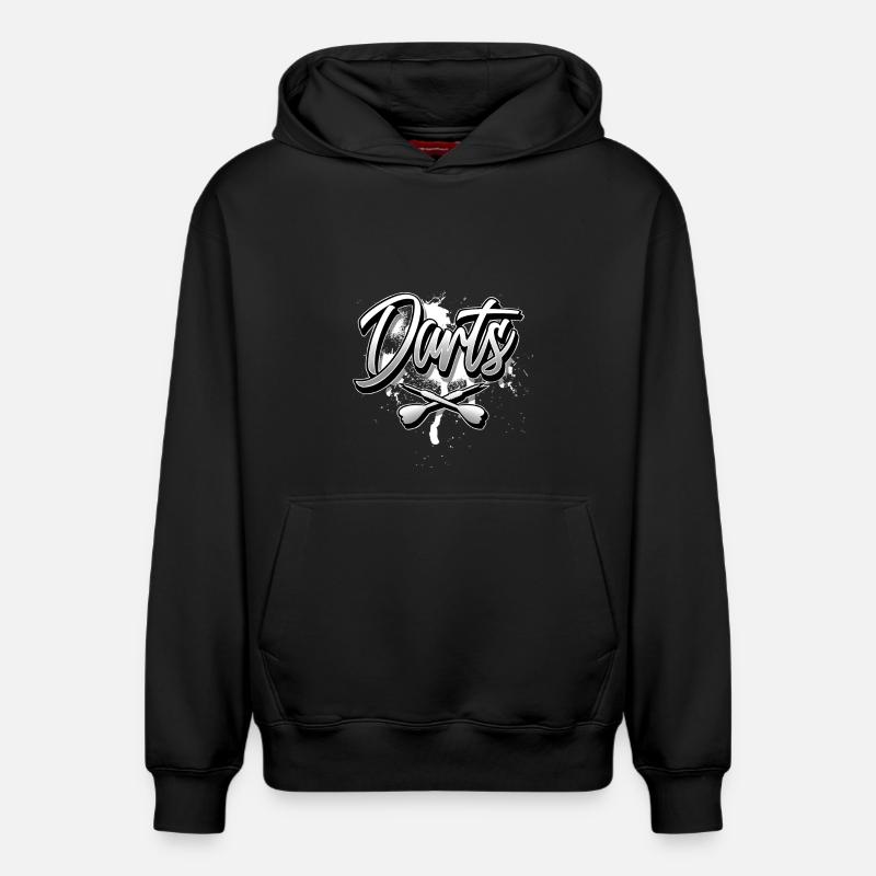 Fléchettes - Sweat à capuche unisexe décontracté en coton biologique – de SPREAD - noir