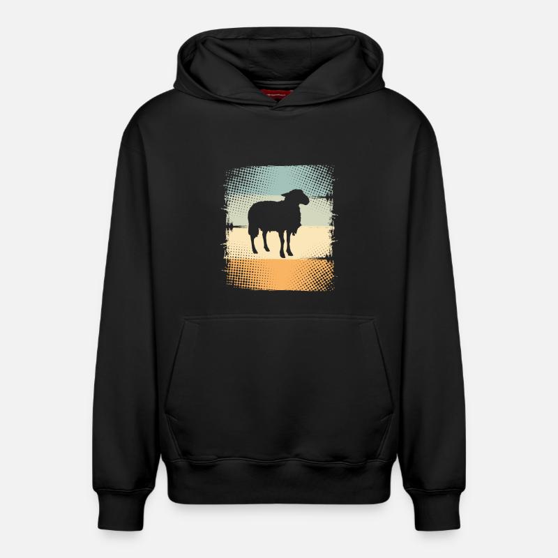 Mouton - Sweat à capuche unisexe décontracté en coton biologique – de SPREAD - noir