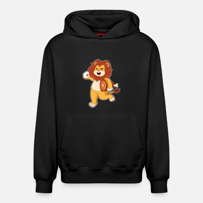 Löwe mit Fleisch - Relaxed Unisex Organic Hoodie – von SPREAD - Schwarz