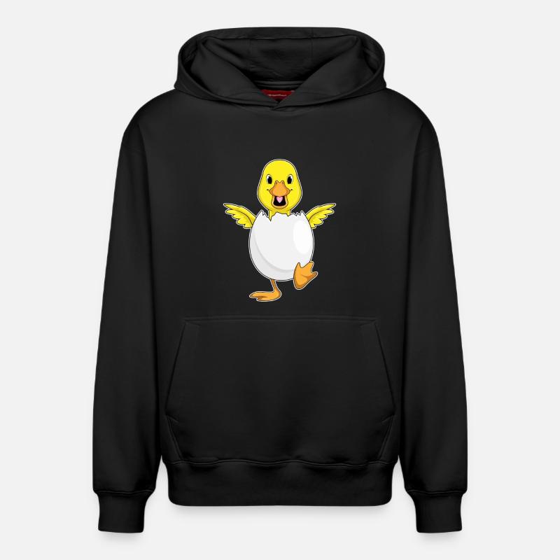 Duck Eggshell - Relaxed Unisex Organic Hoodie – by SPREAD - black