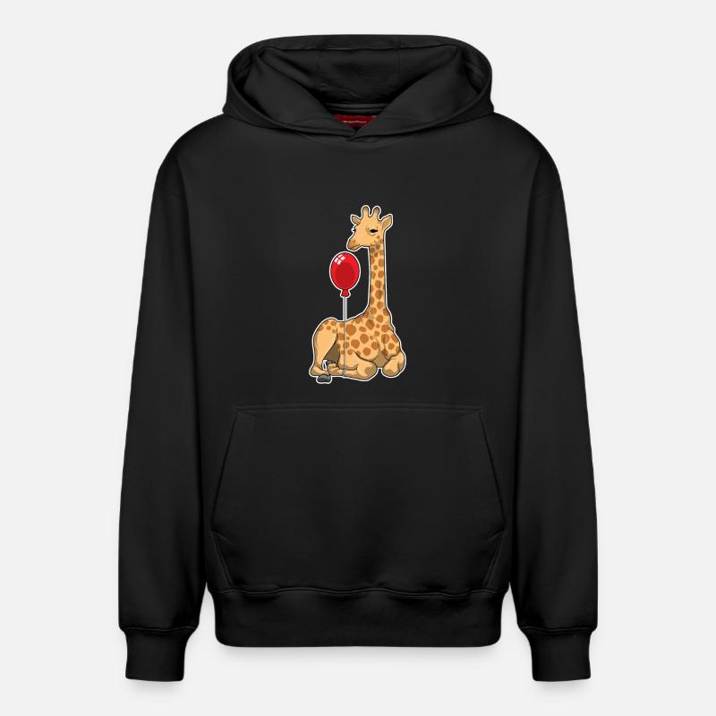 Ballon girafe - Sweat à capuche unisexe décontracté en coton biologique – de SPREAD - noir