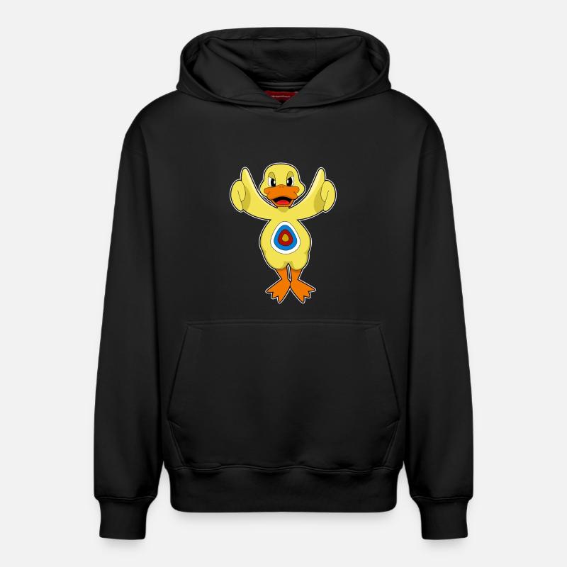 Cible de fléchettes canard - Sweat à capuche unisexe décontracté en coton biologique – de SPREAD - noir