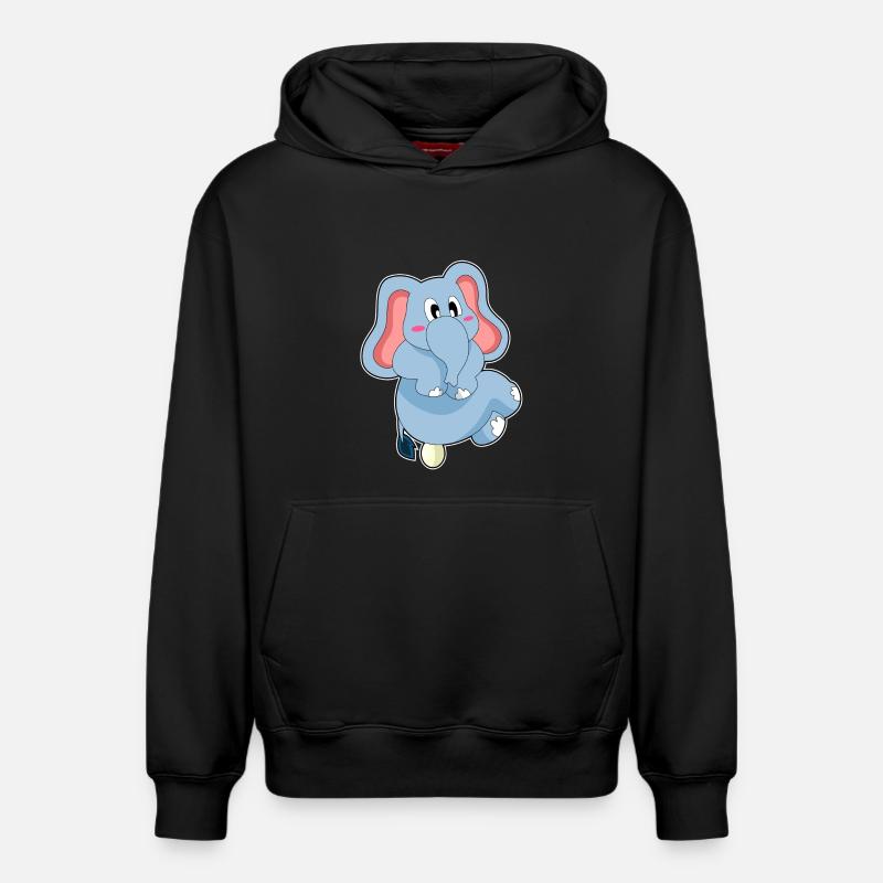 Oeuf d’éléphant - Sweat à capuche unisexe décontracté en coton biologique – de SPREAD - noir