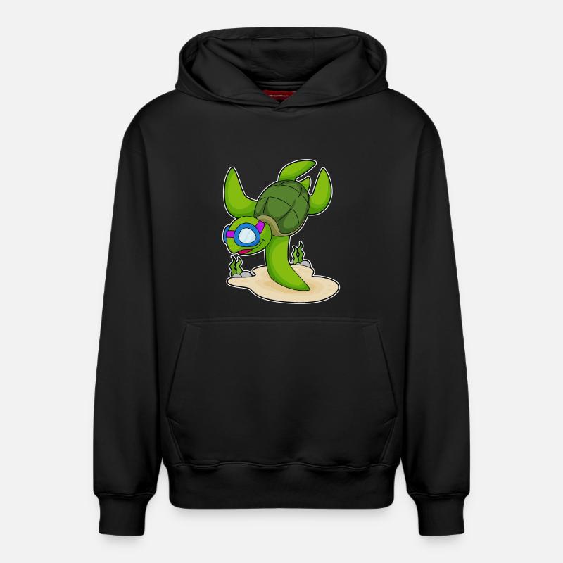 Lunettes Turtle Diver - Sweat à capuche unisexe décontracté en coton biologique – de SPREAD - noir