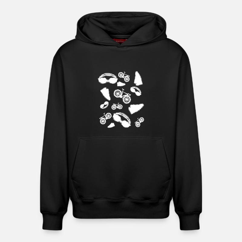Icônes du triathlon - Sweat à capuche unisexe décontracté en coton biologique – de SPREAD - noir